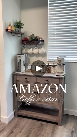 17K views · 1.2K reactions | You can find the links in the Coffee & Tea category of our Amazon Storefront located in our bio and if you’re a follower you can comment NEED for the link sent directly to your inbox. 

Please note: if you’re not following us Meta will block us from sending you a DM so make sure to follow first then comment 

 #amazonmusthaves #amazonhome #coffeelover #tealover #coffeestation #coffeetime #coffeestationdecor #tealovers #coffeestations #smallspaceliving #smallspaceideas #amazonkitchen #amazonfurniture | Tatyana Ramjohn Coffee Bar Bookshelf Ideas, Tea Cart Coffee Station, Coffee Bar Salon Ideas, Coffee Bar Ideas In Front Of Window, Tea Setup In Kitchen, Small Coffee Nook Ideas, Diy Farmhouse Coffee Bar, Keurig Coffee Bar Ideas Kitchen Counter, Coffee Bar Ideas Office