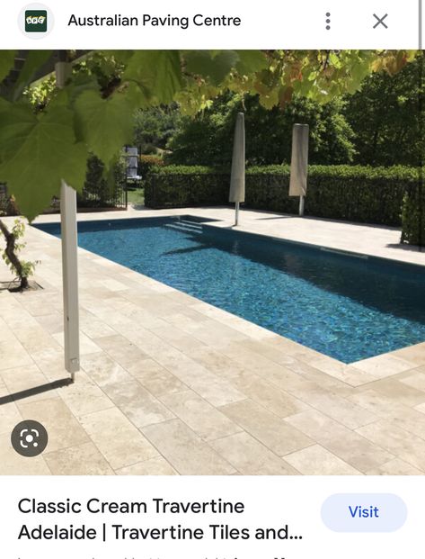 Pool Area Paver Ideas, Travertine Tile Outdoor, Travertine Outdoor Tiles, Travertine Pavers Around Pool, Pool Travertine Pavers, Pavers Backyard Pool, Walnut Travertine Pool Deck, Travertine Floors Outdoor, Ivory Travertine Pool Deck