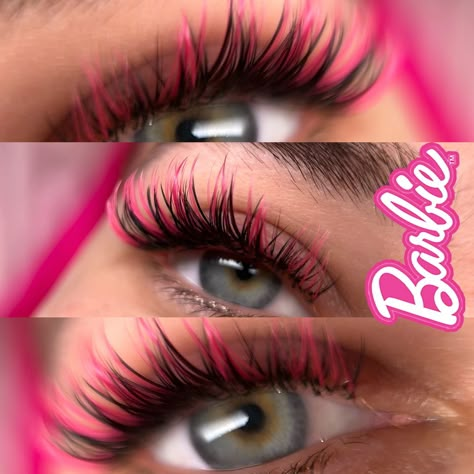 🩷 BARBIE effect with pink lashes 🩷 —————————- come to ”American Effects” course and I will teach you how to make WOW lashes 😍 Повышение кв… | Instagram Cool Eyelash Extensions, Pink And Black Lashes, Red And Black Lashes, Lash Extensions Pink, Pink Lash Extensions, Lashes With Pink, Barbie Lashes, Coloured Lashes, Pink Eyelashes