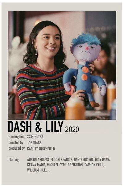 Lily Movie, Dash And Lily, Lily Core, Lily Aesthetic, Dash Lily, Austin Abrams, Minimalist Movie Posters, Aesthetic Board, Movie Posters Minimalist