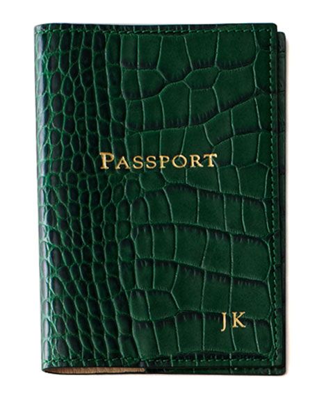 Monogrammed passport cover Passport Cover Personalized, Luxury Travel Accessories, Best Travel Gifts, Leather Patterns, Sacs Design, Buy Clothes Online, Caribbean Vacations, Passport Case, Leather Passport Cover