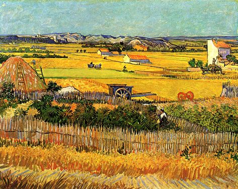 Van Gogh Landscapes, Van Gogh Wall Art, Arte Van Gogh, Van Gogh Museum, Van Gogh Paintings, Van Gogh Art, The Harvest, Oil Painting Reproductions, Post Impressionists