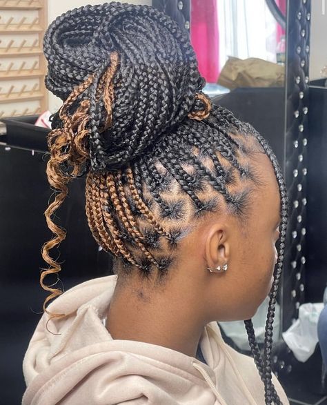 Peekaboo Braids, Braided Hairstyles For Black Women Cornrows, Peekaboo Hair, Big Box Braids Hairstyles, Box Braids Hairstyles For Black Women, Cute Braided Hairstyles, Braided Hairstyles For Teens, Braids Hairstyles Pictures, Quick Braided Hairstyles