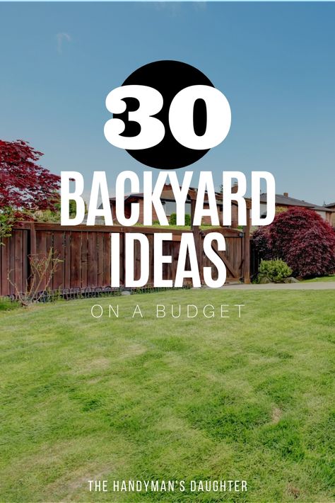 Turn your backyard into the ultimate hang out spot! These 30 amazing backyard project ideas will transform your outdoor space on a tight budget! Most of these DIY backyard ideas are easy enough for a beginner to do! Diy Backyard Remodel On A Budget, Big Patio Ideas Backyards, Outside Spaces Ideas Backyards, Ideas For Backyard Landscaping, Easy Paver Patio Ideas On A Budget, Landscape Ideas Backyard Simple, Transform Backyard On A Budget, Outdoor Patio Ideas On A Budget Backyard Makeover Back Yard, Diy Backyard Renovation