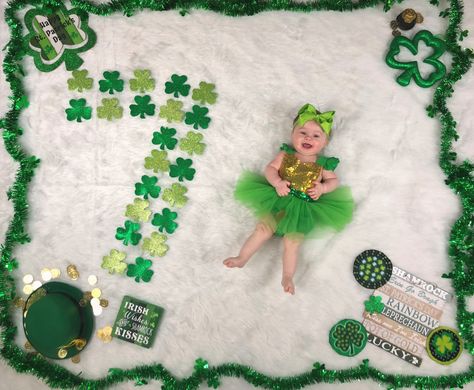 #7months #milestones #newbornphotographyprops #stpatricksday #newbornphotography March Milestone Baby Picture, March Monthly Baby Picture, March Baby Photoshoot, Milestone Photoshoot, Milestone Ideas, Monthly Photoshoot, 4 Month Baby, March Baby, Baby Milestones Pictures