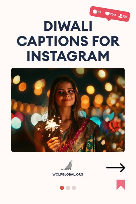 Image of a woman holding a sparkler, with Diwali Instagram caption suggestions on a website.
A colorful checklist with festive Diwali-themed captions and a "Get 100+ more" button at the bottom.
Promotional image featuring a happy woman with a laptop, advertising an Instagram engagement pod. Captions For Diwali Pictures Instagram, Diwali Insta Post Captions, Diwali Insta Captions, Diwali Couple Captions For Instagram, Festive Season Captions, Deepavali Captions For Instagram, Diwali Post Captions For Instagram, Diwali Dump Captions, Diwali Outfit Captions For Instagram