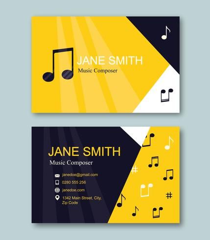 Musician Business Card, Music Business Cards, Teacher Business Cards, Only Music, Examples Of Business Cards, Business Card Template Psd, Visiting Card Design, Music Words, Business Card Templates