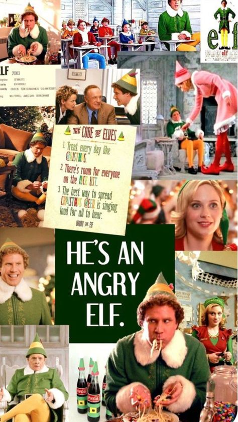 ❤️💚🎄#christmasaesthetic #christmas #elf #vibes #beauty #wallpaper The Elf Wallpaper, Buddy The Elf Wallpaper, Elf Vibes, Elf Wallpaper, Elf Film, Elf Aesthetic, Funny Christmas Wallpaper, Cute Christmas Backgrounds, Christmas Lockscreen