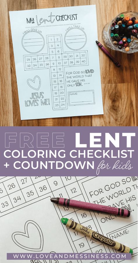 Lent Countdown For Kids, Ash Wednesday For Kids, Lent Kids, Lent Readings, What Is Lent, Start Of Lent, Countdown For Kids, Lenten Activities, 40 Days Of Lent