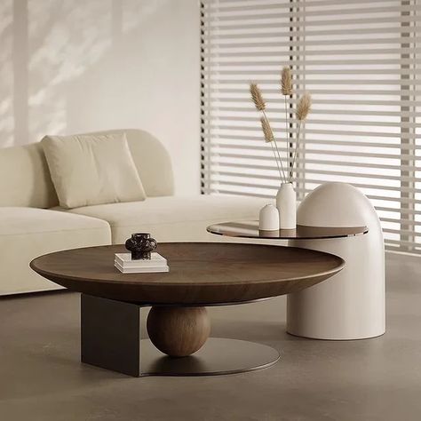 Living Room Coffee Table Modern Unique Wood White Coffee Table Round Wood Italian Luxury Circle Oak Mesa De Centro FurnitureXS - AliExpress Table Round Wood, Round Coffe Table, Coffee Table Living Room Modern, Unique Coffee Table Design, White Round Coffee Table, تصميم الطاولة, Coffee Table Round, White Coffee Table, Coffee Table Modern