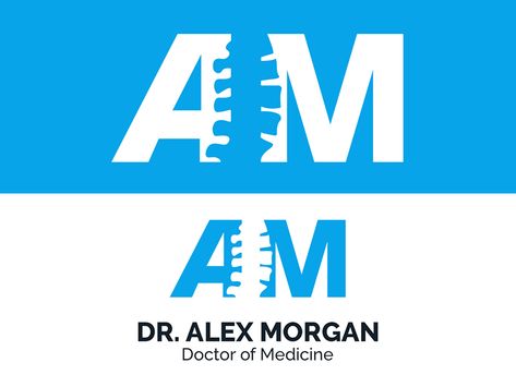 Orthopedic Doctor Logo, Orthopedic Logo Design, A And M Logo, Physiotherapist Logo, A And M, Doctor Logos, Medical Packaging, Hospital Logo, خريطة ذهنية