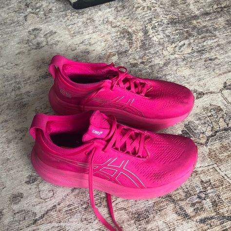 Asics Gel Nimbus 25 Asics Gel Nimbus 25, Hot Pink Color, Asics Shoes, Asics Gel, Pink Color, Hot Pink, Running, Jewelry Watches, Plus Fashion