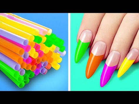 Straw Art, Nail Hacks, Minecraft Banner Designs, Craft Video, Iphone Art, 5 Min Crafts, 5 Minute Crafts Videos, Diy Crafts Hacks, Paper Crafts Diy Tutorials