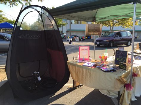 #spray #tan #vendor #booth #event #sunless Spray Tan Vendor Booth Ideas, Pop Up Spray Tan Booth, Spray Tan Pop Up Event, Spray Tan Booth, Tanning Business, Spray Tan Tips, Mobile Tanning, Spray Tan Salons, Tanning Booth