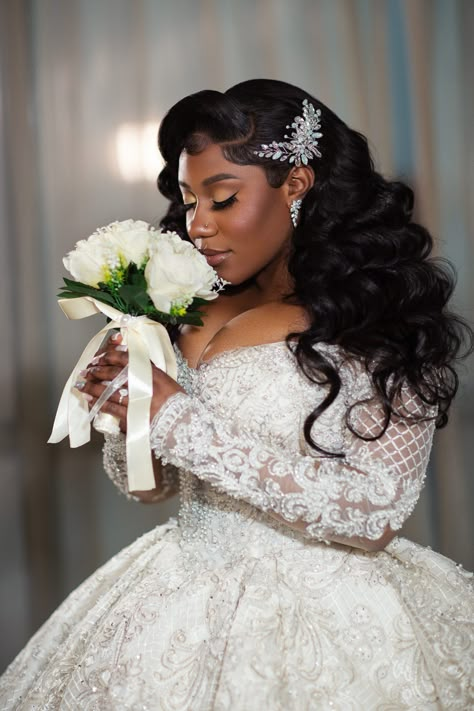 Hairstyles To Do With Knotless, Bridal Hair Styles For Black Women, Sleep In Hairstyles, Bridal Hair Black Women, Wedding Hairstyles Black Women, Hairstyles To Hide Bangs, Wedding Wig, Hairstyles Slick Back, Hairstyles Slick