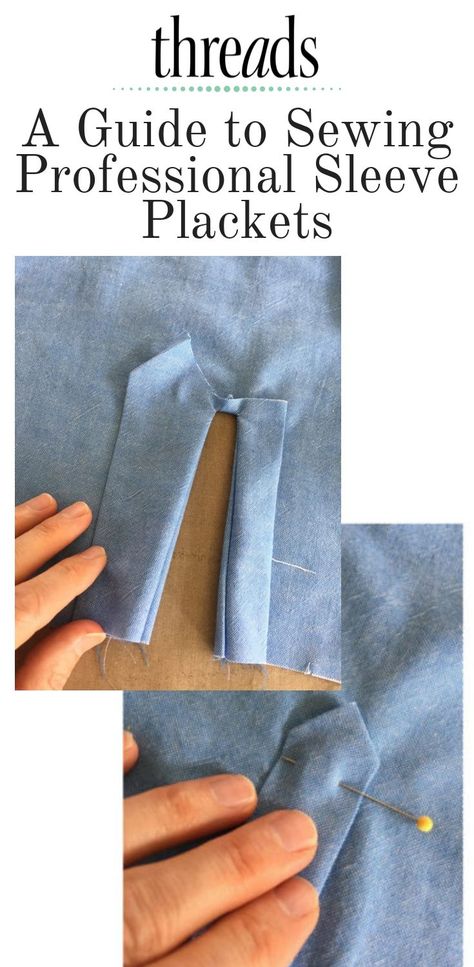 How to sew a placket for sleeves the easy guide to sewing a professional sleeve placket cathedral placket continuous placket collared shirt DIY mens button down Sew A Shirt, Pola Blus, Sew Ins, Beginner Sewing Projects Easy, Leftover Fabric, Fabric Baskets, Sewing Projects For Beginners, Sewing Skills, Diy Couture