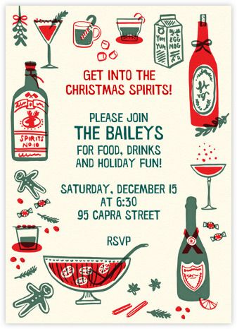 Online Party Invitations, Holiday Party Themes, Holiday Emails, Holiday Cocktail Party, Holiday Cocktail, Paperless Post, Holiday Party Invitations, Holiday Invitations, Christmas Invitations