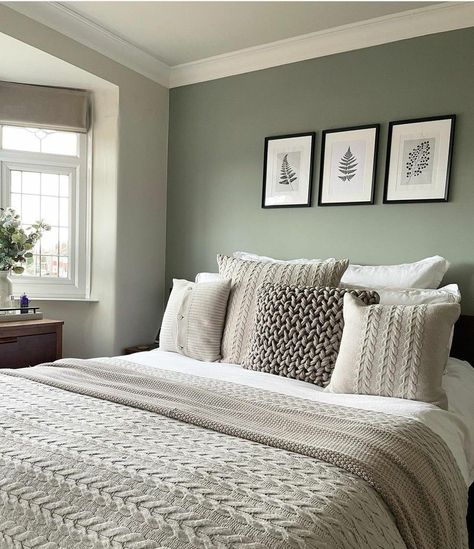 Create a calm oasis with refreshing sage green bedroom ideas! Embrace the soothing hue, airy textures, and natural elements for a serene ambiance. From sage green accents to cozy bedding, every detail fosters a sense of tranquility. Let your room be a refreshing retreat where you can unwind and recharge for a peaceful sleep. 🌿🛏️💤 #sagegreenbedroomideas #calmoasis #soothingtextures #sereneambiance #refreshingretreat Olive Bedroom, Minimalist Home Decor Ideas, Sage Bedroom, Rustic Home Decor Ideas, Sage Green Bedroom, تصميم للمنزل العصري, Bedroom Wall Colors, Bedroom Wallpaper, Green Bedroom