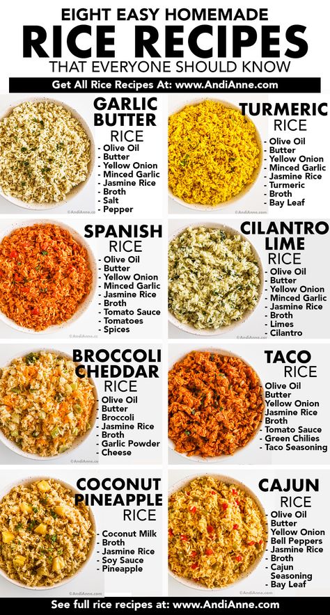 Easy Rice, Rice Side Dishes, Easy Rice Recipes, Makanan Diet, Rice Recipe, Interesting Food Recipes, Rice Recipes, Diy Food Recipes, Diy Food