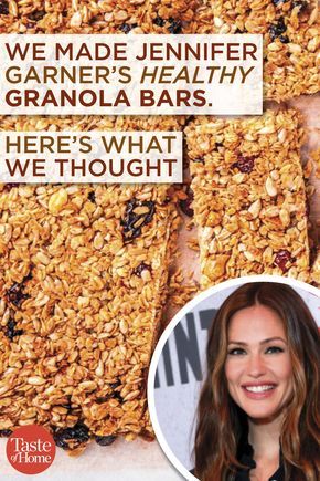 Healthy Baked Granola Bars, Jennifer Garner Granola Bars, Healthy Oatmeal Granola Bars, Best Granola Bar Recipe, Healthy Crunchy Granola Bars, Homemade Crunchy Granola Bars, Healthy Granola Bars Homemade, Clean Granola Bars, Granola Bars Homemade