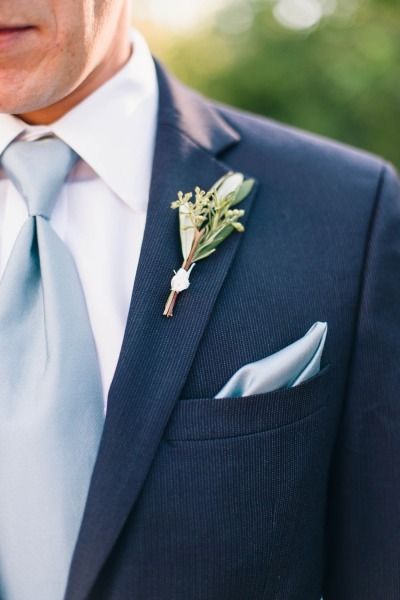 Sweet and simple boutonniere: http://www.stylemepretty.com/little-black-book-blog/2015/02/23/elegant-calamigos-ranch-wedding/ | Photography: Sara Lucero - http://www.saralucero.com/ Ice Blue Weddings, Wedding Suits Men Blue, Wedding Suits Men Black, Blue Groomsmen, Calamigos Ranch Wedding, Wedding Boutonnieres, Light Blue Tie, Blue Suit Wedding, Wedding Suits Groom