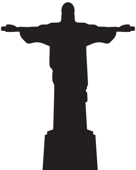 Statue Silhouette, Jesus Silhouette, Jesus Christ Statue, Mickey Mouse Clubhouse Birthday Party, Concert Ideas, Jesus Statue, Mickey Mouse Clubhouse Birthday, Silhouette Png, Free Clipart