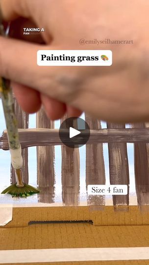 172K views · 898 reactions | [clip] My favorite way to paint EASY grass 🎨 #easypainting #beginnerfriendly #tutorials #paintingtips | Emily Seilhamer Art Grass Painting, Paint Easy, Acrylic Painting For Beginners, Acrylic Painting Tutorials, March 20, Painting Tips, Easy Paintings, Paint Designs, Painting Tutorial