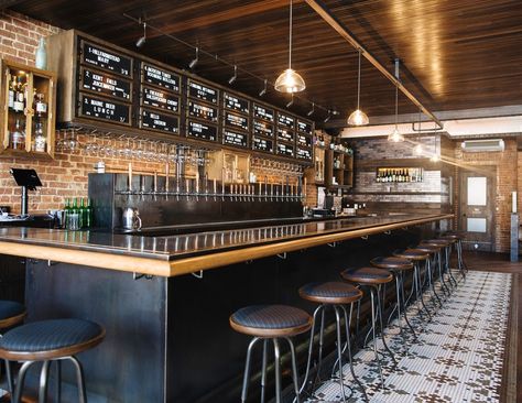 Why Is Beer Better on Draft vs in a Bottle? | Bon Appetit Beer Bar Ideas, Draft Beer Bar, Beer Bar Design, Bar Americano, Brewery Interior, Pub Interior Design, Pub Furniture, Brewery Bar, Brewery Design