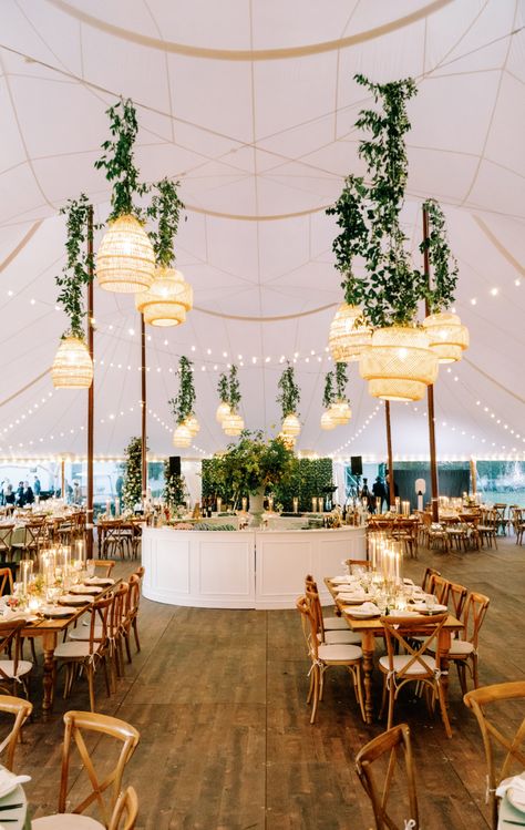 Photography: @katiestoops Videography: @bowenfilms Florals: @sophiefelts Rentals/tent/lighting/flooring: @honeywoodrentals Linens: @selecteventgroup Catering: @zeffertandgold H&MU: @jasminepalmaartistry Cake: @michellescakes Entertainment: @bachelorboysband Invitations: @raiseyourwordsdesign Save the Dates: @mintedweddings Signs: @thedandelionpatch Garden Wedding Tent Reception Ideas, Affordable Tent Wedding, Wedding Tent Drapery, Sail Tent Wedding Reception, Large Tent Wedding, High Peak Tent Wedding, Outdoor Wedding With Tent, Wedding Dancefloor Aesthetic, Modern Tent Wedding