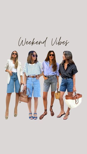 Denim Shirt Outfit Summer, Alchemist Outfit, Denim Bermuda Shorts Outfit, Stripe Tee Outfit, Shorts Styling, Bermuda Shorts Outfit, Denim Shirt Outfit, Shirt Outfit Summer, Short Sleeve Denim Shirt