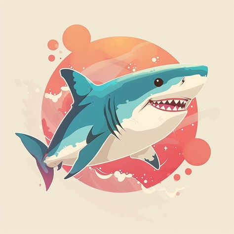 Cute Shark Illustration, Shark Illustration Cute, Underwater Wonderland, Shark Png, Shark Clipart, Shark Illustration, Shark Themed, Cute Shark, Cute Watercolor