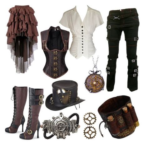 "Steampunk" by cduff4-29-94 ❤ liked on Polyvore featuring Overland Sheepskin Co., women's clothing, women, female, woman, misses and juniors Steampunk Woman Costume, Steampunk Pilot Woman, Steampunk Suits For Women, Steampunk Cosplay Ideas, Women's Steampunk Costume, Steampunk Outfits Women Modern, Steampunk Plus Size Women, Steampunk Outfits Aesthetic, Steampunk Female Outfits