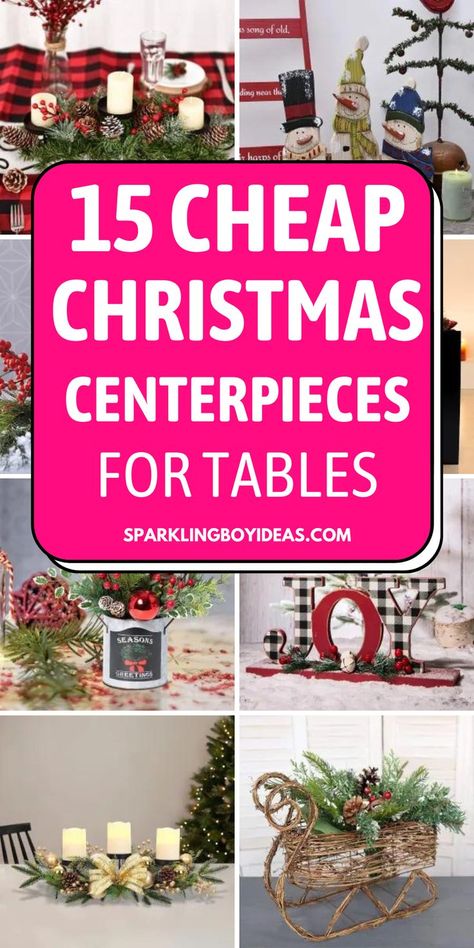 Christmas centerpieces for tables can be very challenging and fun to create. Christmas centerpieces are also an important part of your Christmas table decorations, which makes many people like to create them by themselves. If you're looking for Christmas centerpiece ideas, here are some great options for every style and budget, ranging from the farmhouse and rustic centerpieces. Your family and friends will be impressed by these Christmas table settings during your holiday gathering. Christmas Centerpieces For Table, Christmas Table Decor Ideas, Christmas Centerpieces Cheap, Elegant Christmas Centerpieces, Christmas Table Decorations Centerpiece, Centerpieces Christmas, Christmas Table Decorations Diy, Xmas Centerpieces, Christmas Party Table