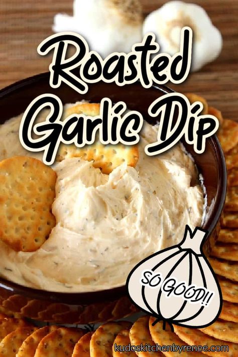 Roasted Garlic Dip Recipes, Things To Do With Roasted Garlic, Roasted Garlic Dip Appetizers, Roast Garlic Recipes, Baked Garlic Dip, Roasted Veggie Dip, Roasted Garlic Appetizer Recipes, Recipes Using Roasted Garlic, What To Do With Roasted Garlic