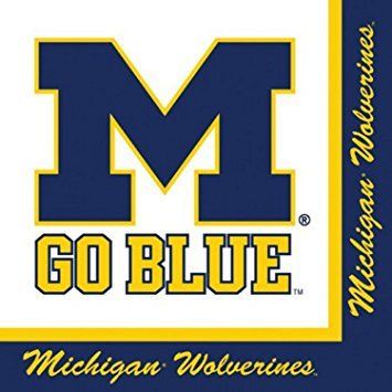 PRICES MAY VARY. Title: Michigan Wolverines Party Bundle Lunch Napkins (60). Product Type: Categories Michigan Go Blue, University Of Michigan Wolverines, Maize And Blue, Michigan Wolverines Football, Michigan Football, White Napkins, Go Blue, University Of Michigan, Michigan Wolverines