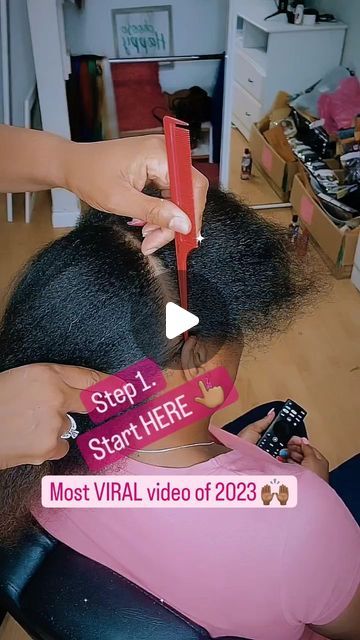 MS. TAE ♡ Trichologist in Training ♡ Healthy Hair Ambassador on Instagram: "My most VIRAL video of 2023 with 2.6M views! 🙌🏾  Scroll thru my page to see a video where I start in the front rather than the back!  Save & Share!! 👉🏽👉🏽 AS REQUESTED! 👀 This pre-parting method should take about 20-30 mins max! If it's taking you longer than 30 mins, it's probably because you're attempting to "perfect" your parts during this step.   This step is strictly a "rough draft".  A road map for your final parts!   Don't attempt to clean your parts too much during this step. Just part it out as quickly as possible! Your parts don't need to be super straight right now either. You can clean them up as you get to each row. This is why I don't braid each section to hold it together. For me, it takes more Pre Parting, Braid Techniques, Crotchet Box Braids, Quick Braid Styles, Box Braids Tutorial, Growth Challenge, Braids Step By Step, Scalp Braids, Quick Braids