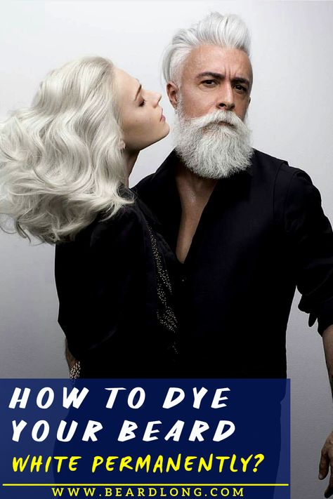 Grey Hair Beard, White Hair Men, Beard Dye, Beard Tips, Black Men Beards, Best Beard Styles, Beard Colour, Beard Fade, Grey Beards