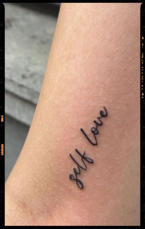 Selflove Tattoo Ideas, App Filter, Self Love Tattoo, 3 Tattoo, Airbrush App, Airbrush Art, Love Tattoos, Minimalist Tattoo, Tiny Tattoos