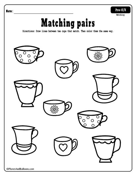 Easy preschool worksheets for 3 year old, perfect for morning work! Find and match the pairs. So fun! #prek #preschool My Home Worksheets For Preschool, Home Work For Preschoolers, Easy Worksheets For Kindergarten, Pairs Activities For Preschool, Three Year Old Printables, Matching Pairs Worksheet, Matching Worksheets For Preschool, Literacy Activities Preschool, Pairing Ideas