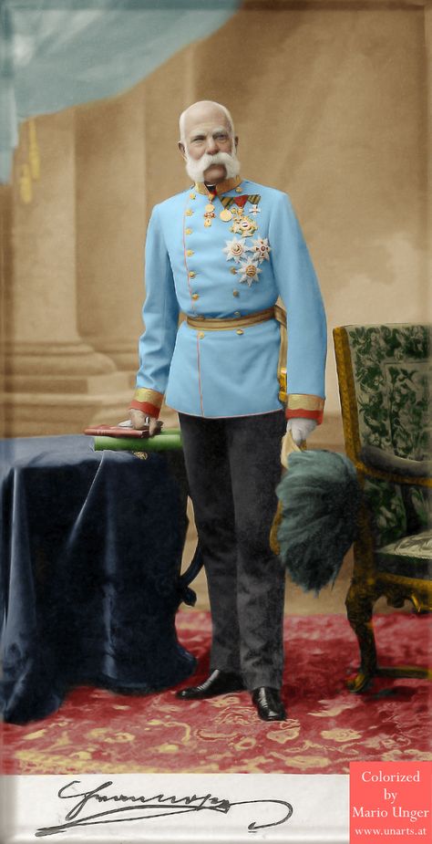 Kaiser Franz Joseph, 1895. The Second To Last Austrian Emporer In His Military Uniform Kings Clothes, Colorized Historical Photos, Evelyn Nesbit, Empress Sissi, Franz Joseph, Austrian Empire, Mexican Army, Military Dresses, Kaiser Wilhelm