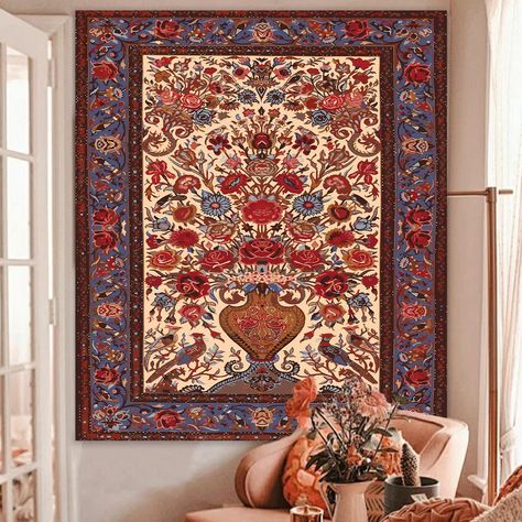 PRICES MAY VARY. 【Unique Bohemian Design】:Combining Indian style mandala patterns with vase flowers, hand sewn, and high-definition printing technology, this mandala tapestry will bring you a different visual experience 【Ideal for Room Decor】: This boho tapestry is made of premium polyester fiber. Lightweight, soft, durable, smooth, and easy to care for, the beautiful patterns make it suitable for decoration in various scenes, such as wall hanging tapestries and bedroom tapestries 【Invisible Han Eclectic Mediterranean, Mediterranean Boho, Tapestry Aesthetic, Aesthetic Indian, Large Mandala, Wall Aesthetic, Vase Flowers, Indian Tapestry, Flower Tapestry