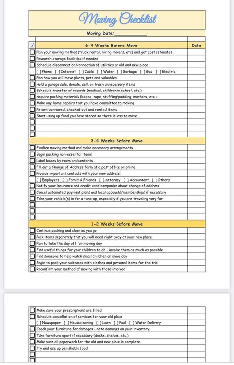 Moving Checklist TEMPLATE File Available for Openoffice and - Etsy 6 Week Moving Timeline, Office Moving Checklist, Things To Consider When Moving Out Of State, Moving Checklist Timeline, Ultimate Moving Checklist, Things To Do Before You Move, 6 Month Moving Plan, Moving Overseas Checklist, Out Of State Moving Checklist