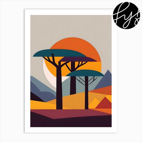 Boho Art Painting, African Landscape, Inspiration Painting, Painting Art Lesson, Art Deco Posters, Small Canvas Art, Cool Wallpapers Art, Art Inspiration Painting, Art Lesson