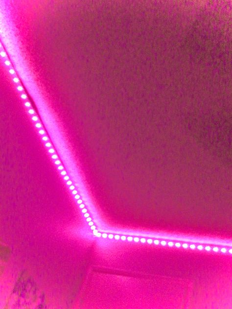 Led Pink Aesthetic, Pink Bedroom Led Lights, Pink Led Lights Aesthetic Wallpaper, Light Pink Led Lights, Hot Pink Led Lights, Pink Led Lights Bedroom, Pink Lights Aesthetic, Led Light Pics, Pink Led Lights Aesthetic