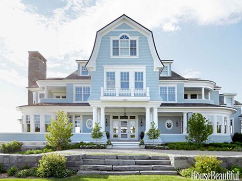 Blue House, Lake, Green, Blue