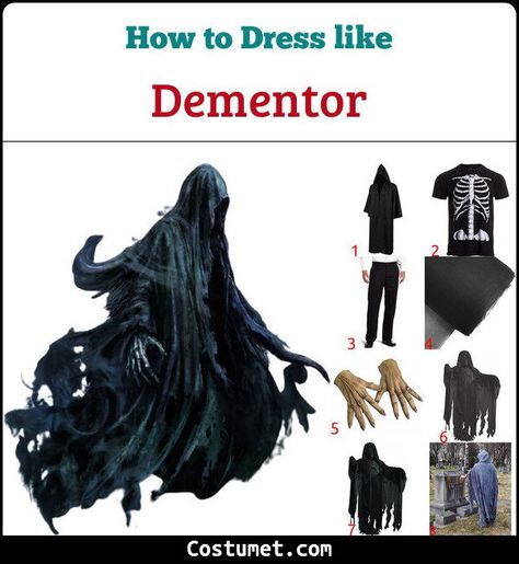 Dementor (Harry Potter) Costume for Cosplay & Halloween 2021 Harry Potter Costume Ideas Men, Dementor Costume Diy, Harry Potter Cosplay Costumes, Dementors Harry Potter, Halloween Costumes Harry Potter, Dementor Costume, Werewolf Cosplay, Harry Potter Costume Ideas, Harry Potter Fancy Dress