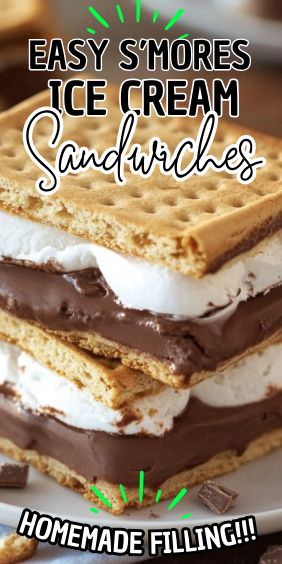 S’mores Ice Cream Sandwiches Graham Cracker Ice Cream Sandwich, Smores Ice Cream Sandwich, Graham Cracker Ice Cream, Carrot Cake Cheesecake Recipe, Ice Cream Easy, Easy Ice Cream Sandwiches, Peach Pound Cakes, Ice Cream Sandwich Cake, Carrot Cake Cheesecake