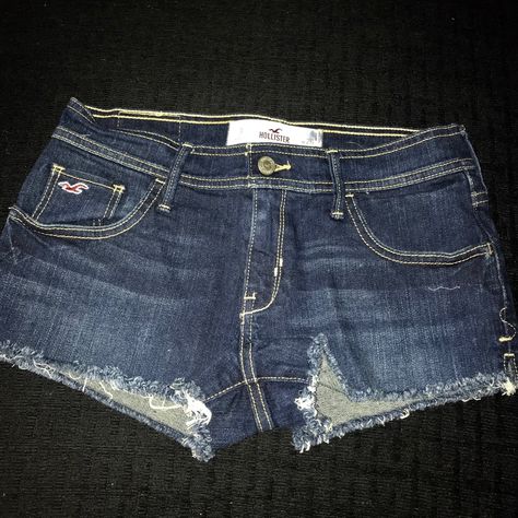 Questions? Leave A Comment Below! Low Cut Jeans, Teen Jeans, Hollister Jean Shorts, Y2k Shorts, Low Rise Shorts, Boyfriend Shorts, Hollister Shorts, Distressed Jean Shorts, Light Blue Jeans