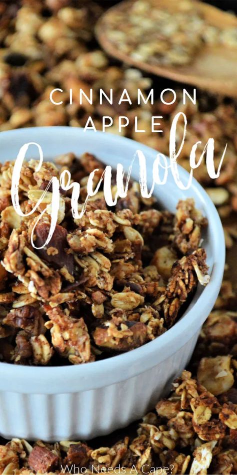 Apple Granola Recipe, Apple Granola, Soup Recipes Vegetarian, Healthy Recipes Crockpot, Homemade Granola Healthy, Granola Recipe Healthy, Cinnamon Granola, Best Granola, Recipes Potato