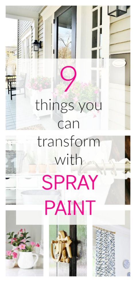 9 Things You Can Transform With Spray Paint - Thistlewood Farm #diy #spraypaint #decor #diydecor #decorideas #decorating #home #house #paint #painting Spray Paint Projects Art, Spray Paint Furniture Ideas, Things To Spray Paint, Diy Spray Paint Ideas, Spray Paint Ideas, Spray Paint Tips, Spray Paint Furniture, Spray Paint Projects, Painted Curtains